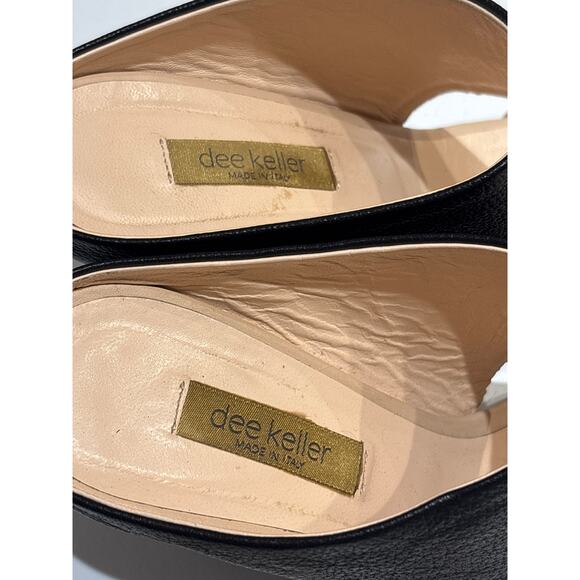 DEE KELLER Willow Leather Neutral Black Slip On Wedge 39 8.5US - Picture 5 of 8